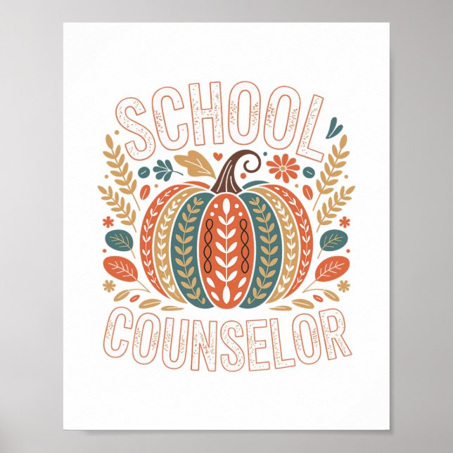 Fall School Counselor  Poster (Front)