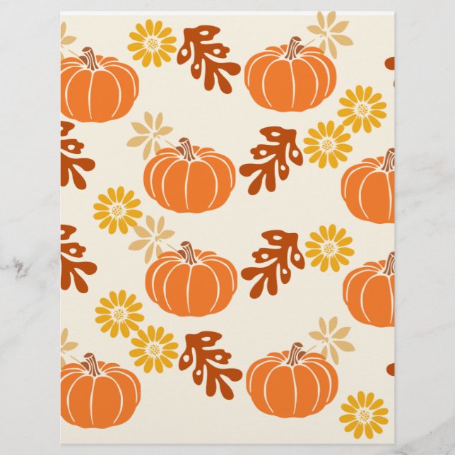 Fall  Scrapbook Paper (Front)