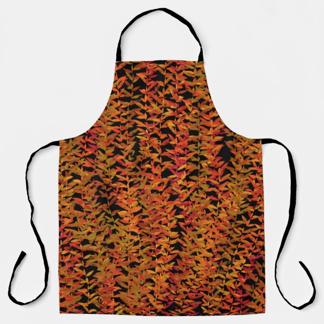 Fall Season Changing Colors Foliage Leaves Art Apron (Front)