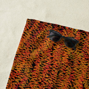 Fall Season Changing Colours Foliage Leaves Art Beach Towel