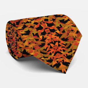Fall Season Changing Colours Foliage Leaves Art Tie