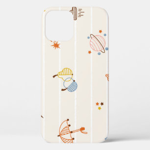 Fall season: colourful striped doodles. iPhone 12 case