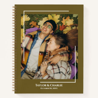 Fall Season Couple Photo Spiral Notebook