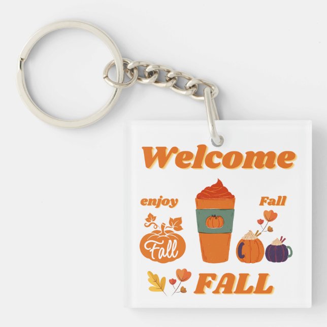 Fall season design key ring (Front)