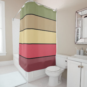 Fall Season Earth Tone Colors On Watercolor Paper  Shower Curtain