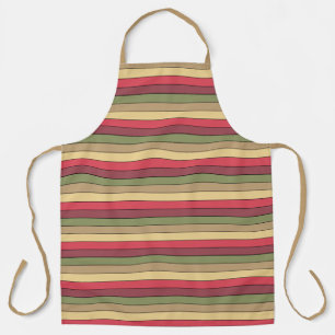 Fall Season Earth Tone Colours On Watercolor Paper Apron