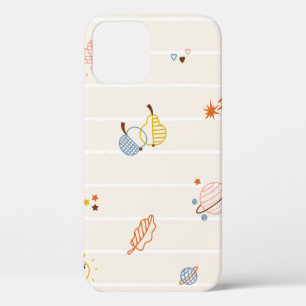 Fall Season Elements Seamless Pattern. Colourful R iPhone 12 Case