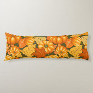Fall Season Halloween Pumpkins Pattern Body Cushion