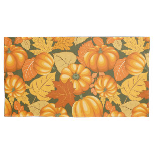 Fall Season Halloween Pumpkins Pattern Pillowcase