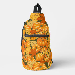 Fall Season Halloween Pumpkins Pattern Sling Bag