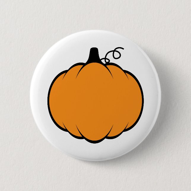 Fall Season Pumpkin Drawing 6 Cm Round Badge (Front)