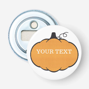 Fall Season Pumpkin Drawing Custom Text Bottle Opener
