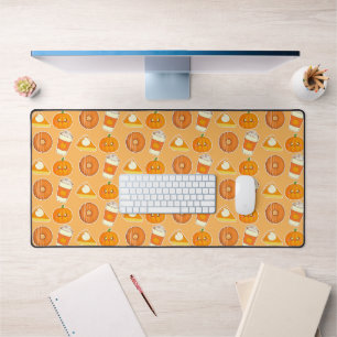 Fall Season Pumpkin Treats Desk Mat