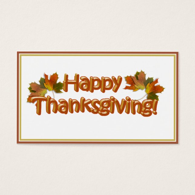 Fall Seasons Best Happy Thanksgiving Text (Front)