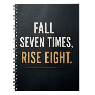 🌄 Fall Seven Times Rise Eight Daily Motivation 💪 Notebook