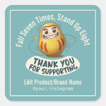 Fall Seven Times Stand Up Eight Custom Sticker