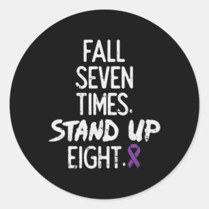 Fall Seven Times Stand Up Eight Heimerheimer Survi Classic Round Sticker