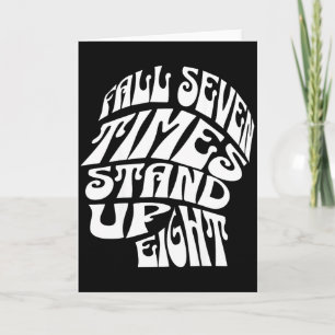 Fall Seven Times Stand Up Eight Motivational Minds Card