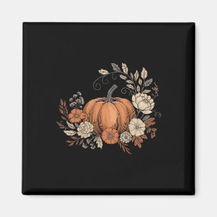 Fall Shirt Women Vintage Pumpkin Autumn Graphic Th Magnet