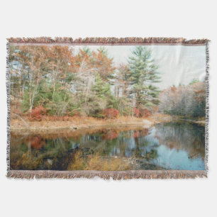 Fall Shoreline Throw Blanket