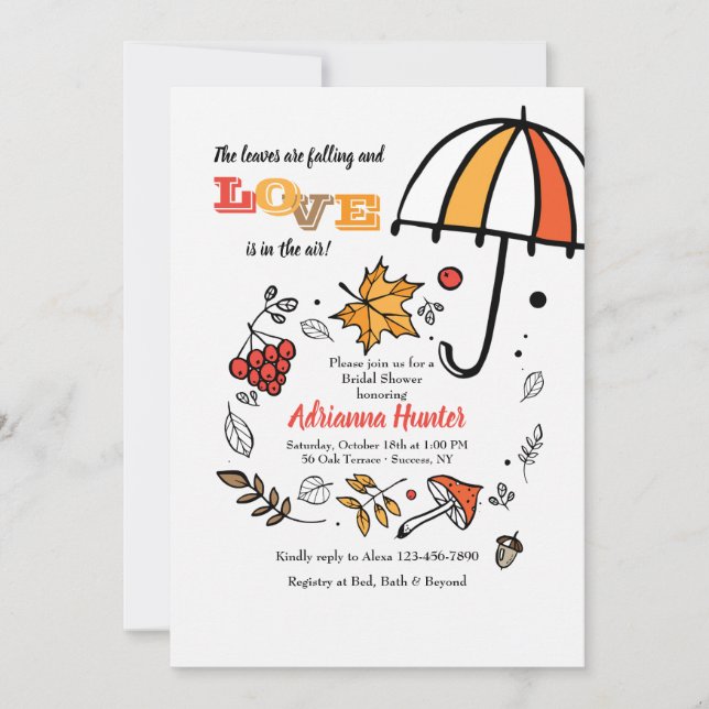 Fall Shower Elements Invitation (Front)