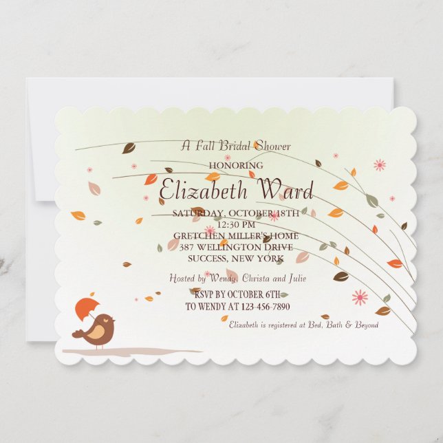 Fall Shower Invitation (Front)