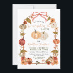 Fall Siblings Pumpkin Patch Gingham Birthday Invitation<br><div class="desc">Fall Brother & Sister Pumpkin Patch Birthday Invitation
Elegant orange and sage green Pumpkin Gingham party autumn invite</div>