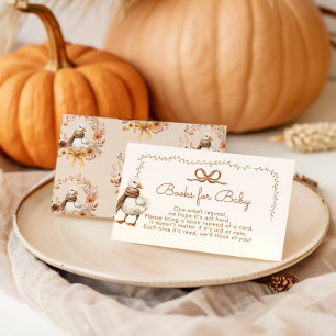 Fall Silly goose Books for baby ticket Enclosure Card
