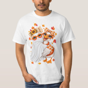 fall Silly Goose ghost Autumn Fall Halloween  T-Shirt