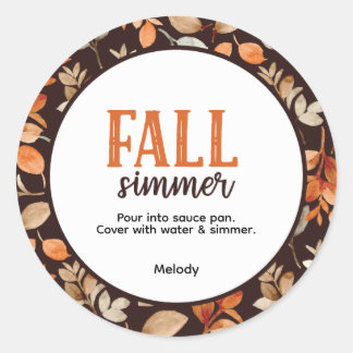 Fall Simmer Classic Round Sticker