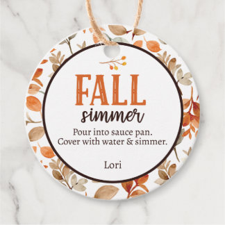 Fall Simmer Favour Tags
