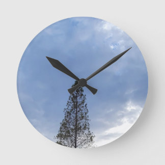 FALL SKY ROUND CLOCK