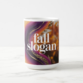 Fall Slogan Purple Orange Leopard Typography Coffee Mug