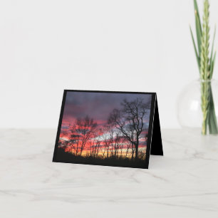 Fall, solstice, sunset, colourful, greeting card