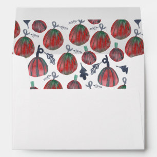 Fall Spice Pumpkins Watercolor Pattern Envelope