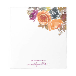 Fall Spring Feminine Floral Note From The Desk Of