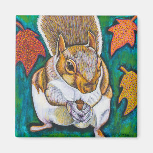 Fall Squirrel Magnet