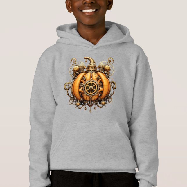 Fall Steampunk Pumpkin Hoodie (Front)