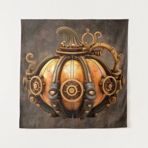 Fall Steampunk Pumpkin Tapestry