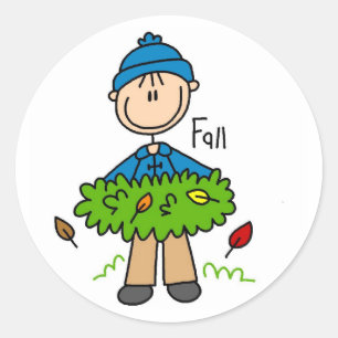 Fall Stick Figure Sticker