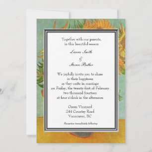 fall, summer,holiday wedding invitation. van Gogh Invitation