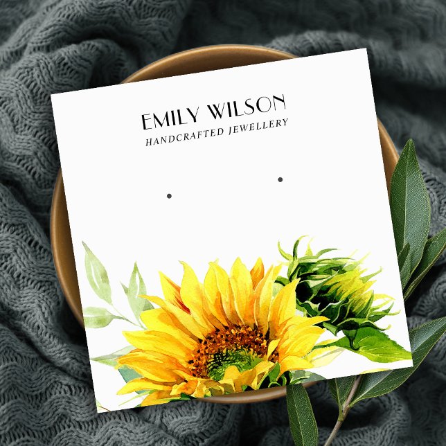 FALL SUNFLOWER AUTUMN STUD EARRING DISPLAY CARD (Creator Uploaded)