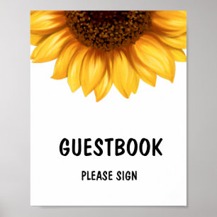 Fall Sunflower Baby Shower Guestbook Sign