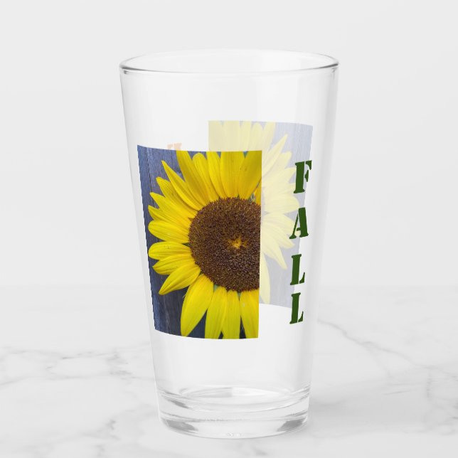 FALL Sunflower Beer glass (Front)
