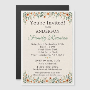 Fall Sunflower Family Reunion Gathering You Are Magnetic Invitation