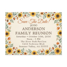 Fall Sunflower Family Reunion Save The Date
