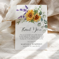 Fall Sunflower, Lavender & Eucalyptus Sympathy