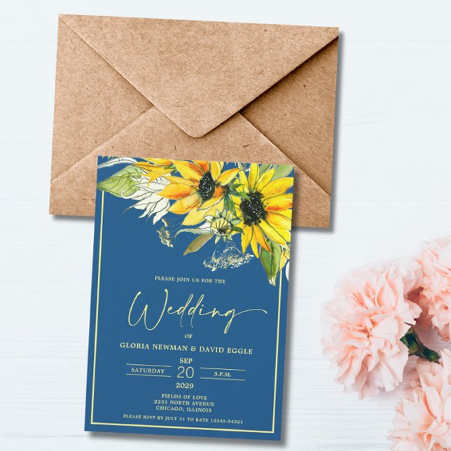 Fall Sunflower Wedding Invitation (Creator Uploaded)