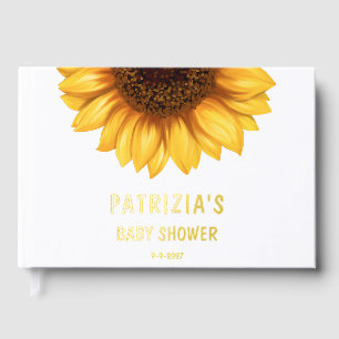 Fall Sunflower Welcome Baby Shower Guest Book