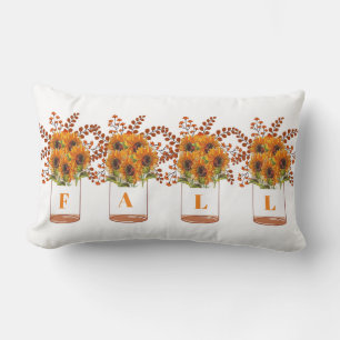 Fall sunflowers lumbar pillow